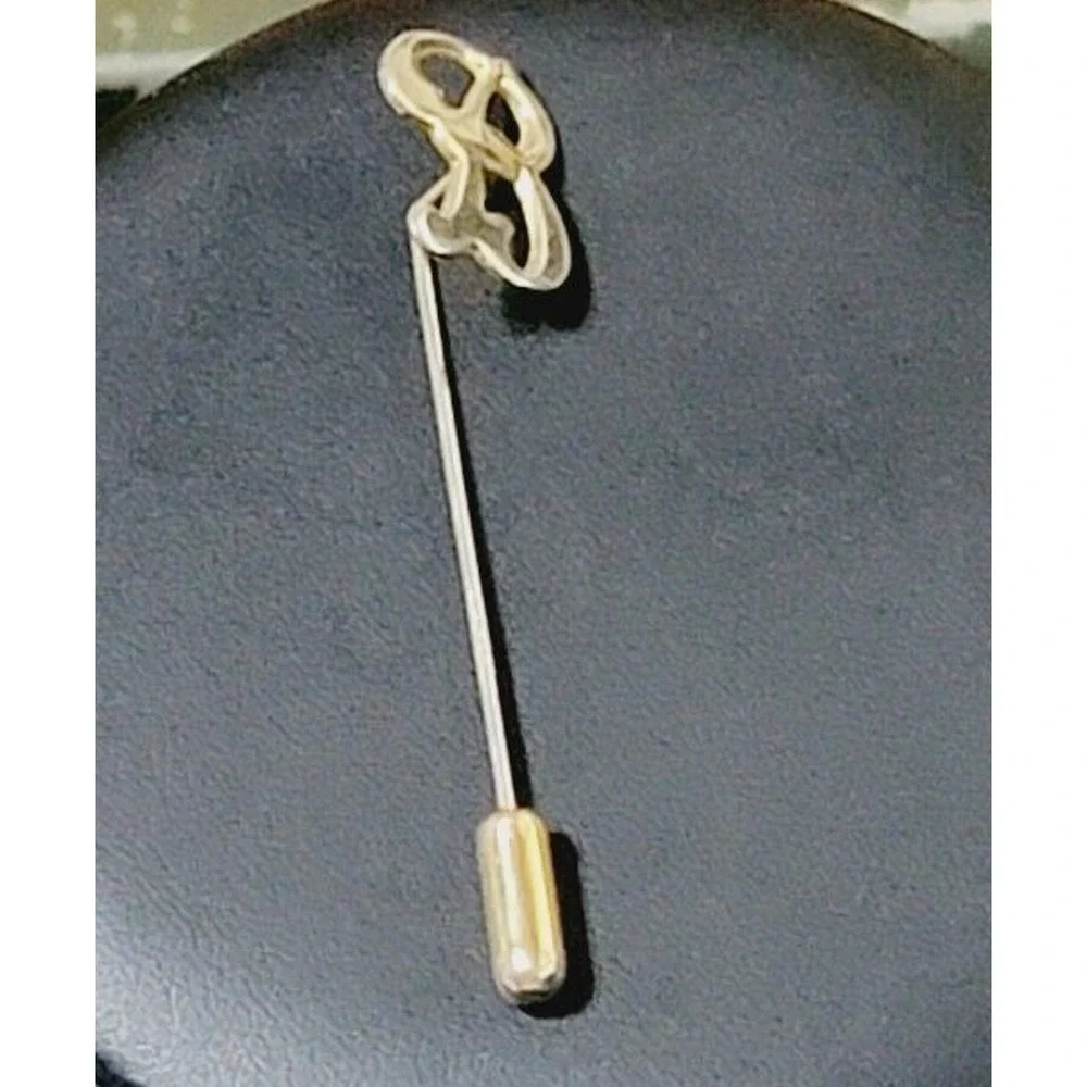 Vintage‎ 1/20 12KGF Stick Pin Initial B Letter 2.25” go-49